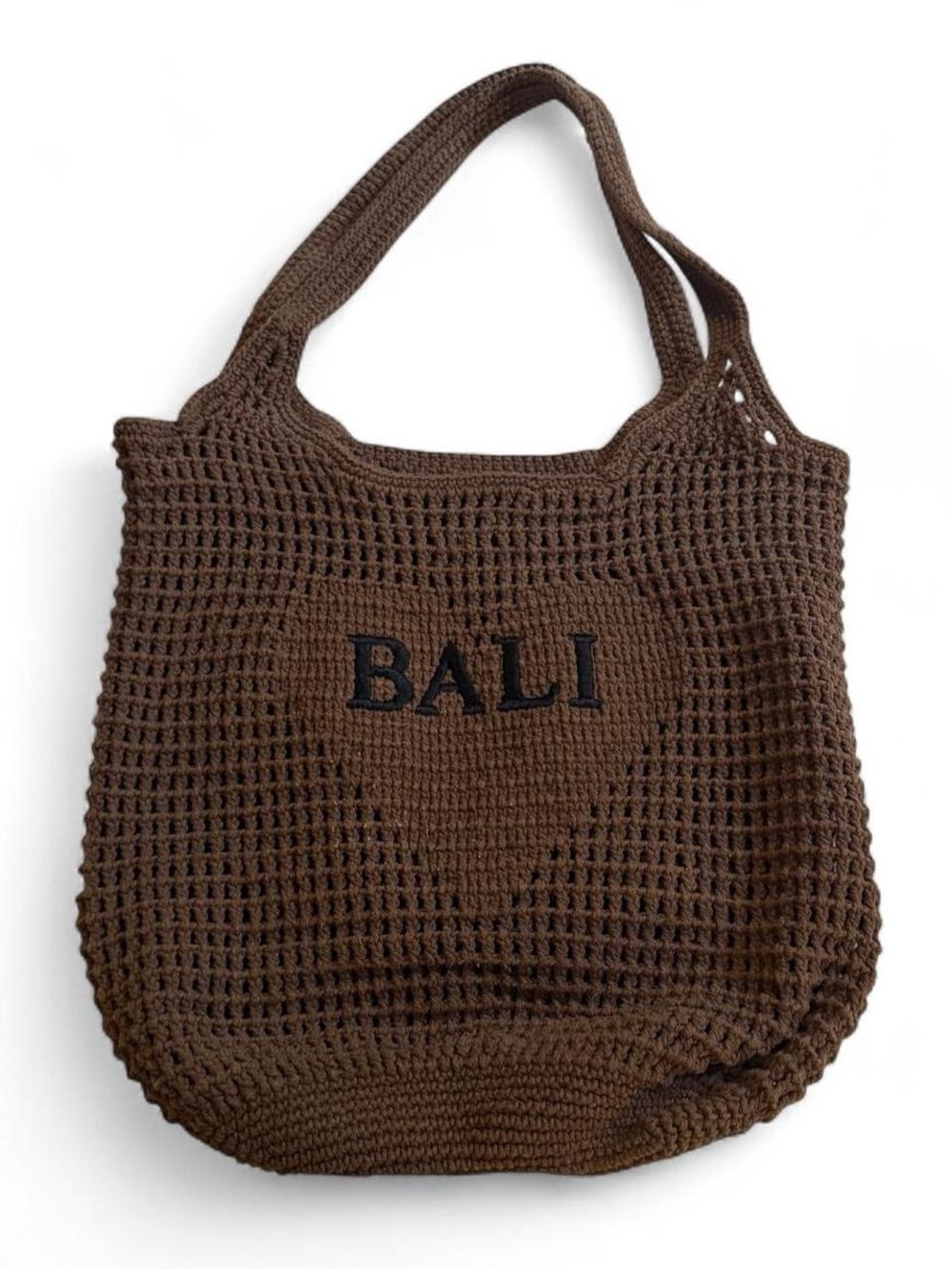 Brown Crotchet Bali Shoulder Beach Bag